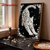 Pearl Painting Kit White Cat Theme Frameless Handicraft DIY Bedroom Decoration Living Room Wall Art Room Decoration Art Craft Decoration