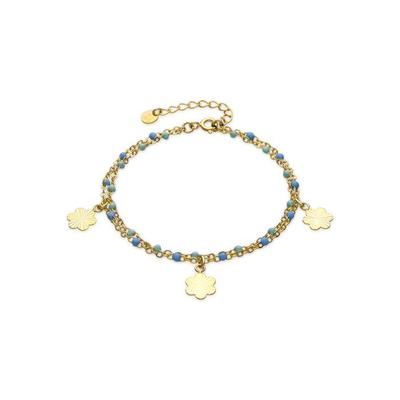 Bracelet - Luxenter - Lilith - Argent 925 - finition or jaune 18k - Laque bleue