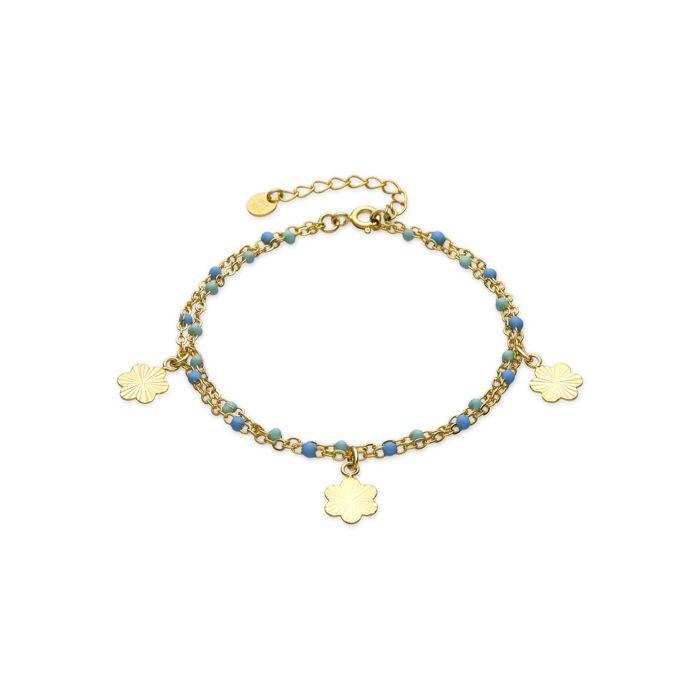 Bracelet - Luxenter - Lilith - Argent 925 - Or jaune 18k - Laque bleue