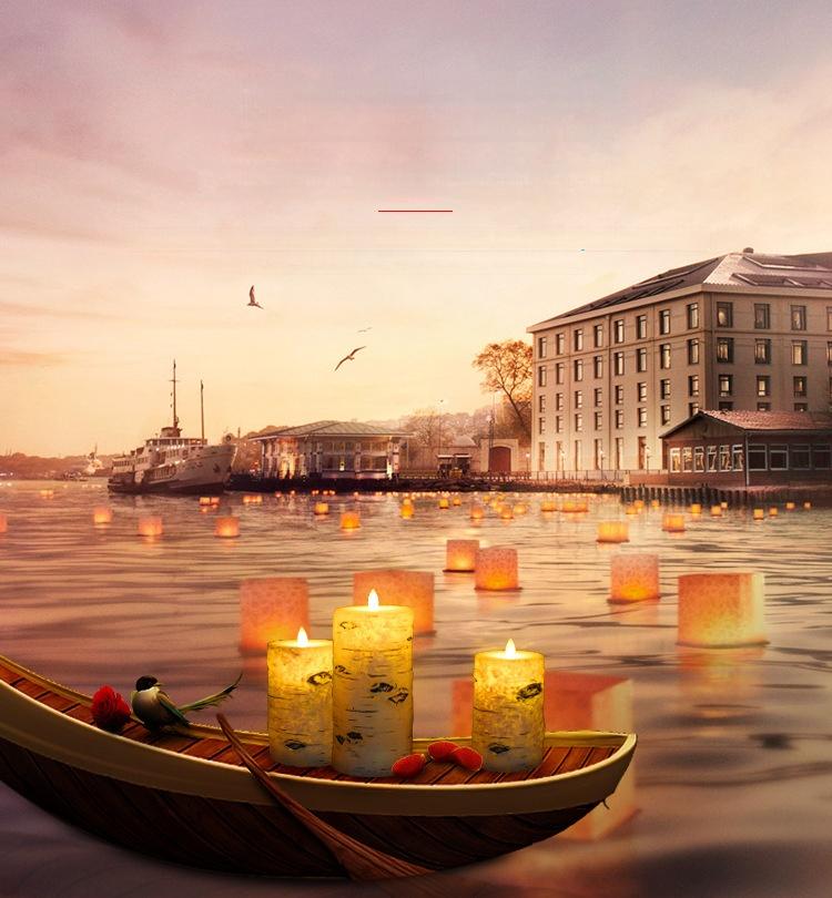 Birch Bark Flameless LED Candle Trio Paraffin Candles for Romantic Weddings Proposals Cozy Cabin Ambiance LED Candle