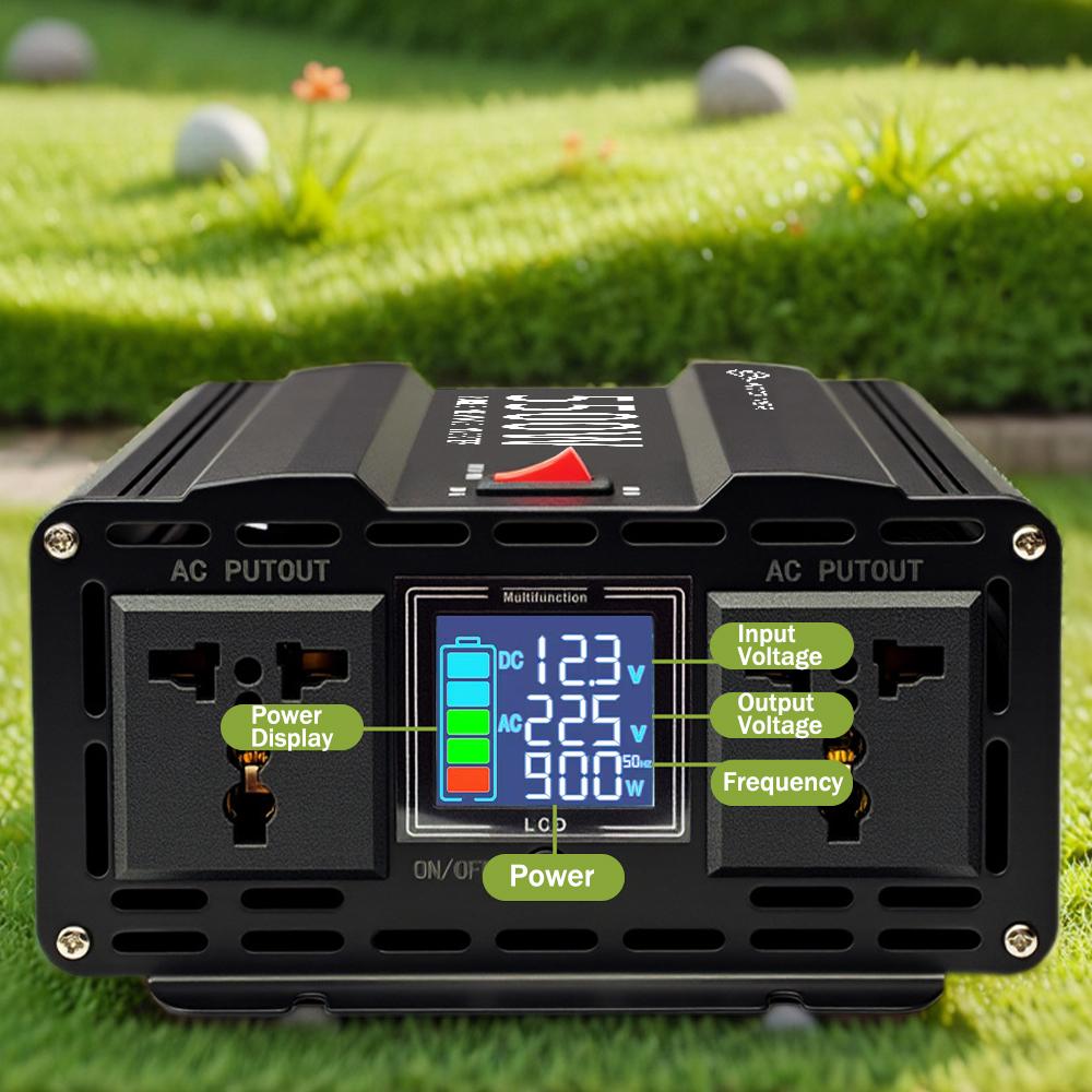 Pure Sine Wave Inverter 12V 220V 2000W/3000W/4400W/5500W DC To AC Converter Car Power Solar Inverter with Fast Charging USB C