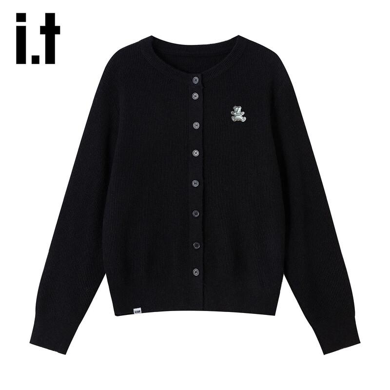 Izzue Women's Hooded Single-breasted Knit Cardigan