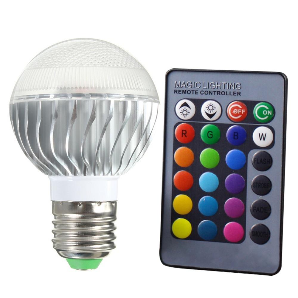 RGB LED Light Blubs E27//E26//E14//B22//GU10 Remote Control Magic Lighting 1//2//4Pack