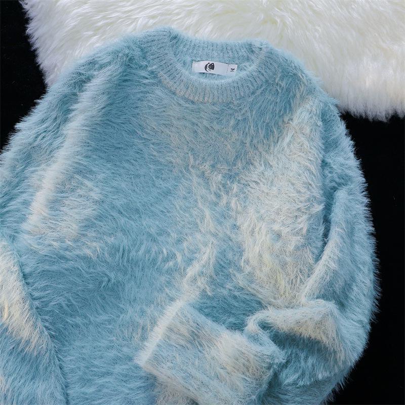 Suéter Retro Japonés Suave de Punto para Hombre - Otoño/Invierno Cuello Redondo