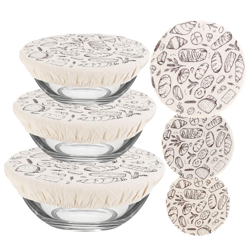 3Pcs Bowl Covers Set Reusable Bowl Cover Portable Fermentation Hood Food Dust Cover for Sourdough Rising Dough Kitchen Accessory
