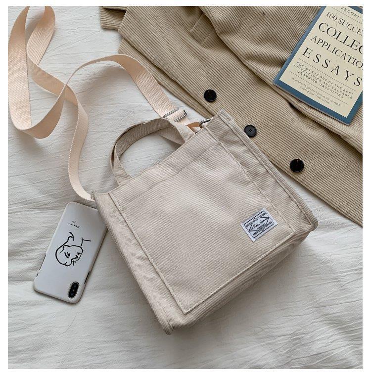 

Свежая девичья сумка-мессенджер вельветовый литературный школьный рюкзак большой вместимости квадратная сумка-мессенджер белый