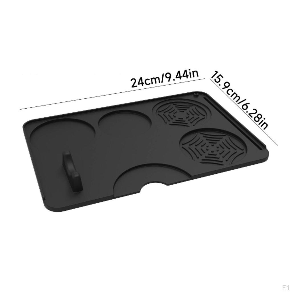 Silicone Espresso Pressing Mat NonSlip Coffee Tamper Station MultiCompartment Design Portafilter