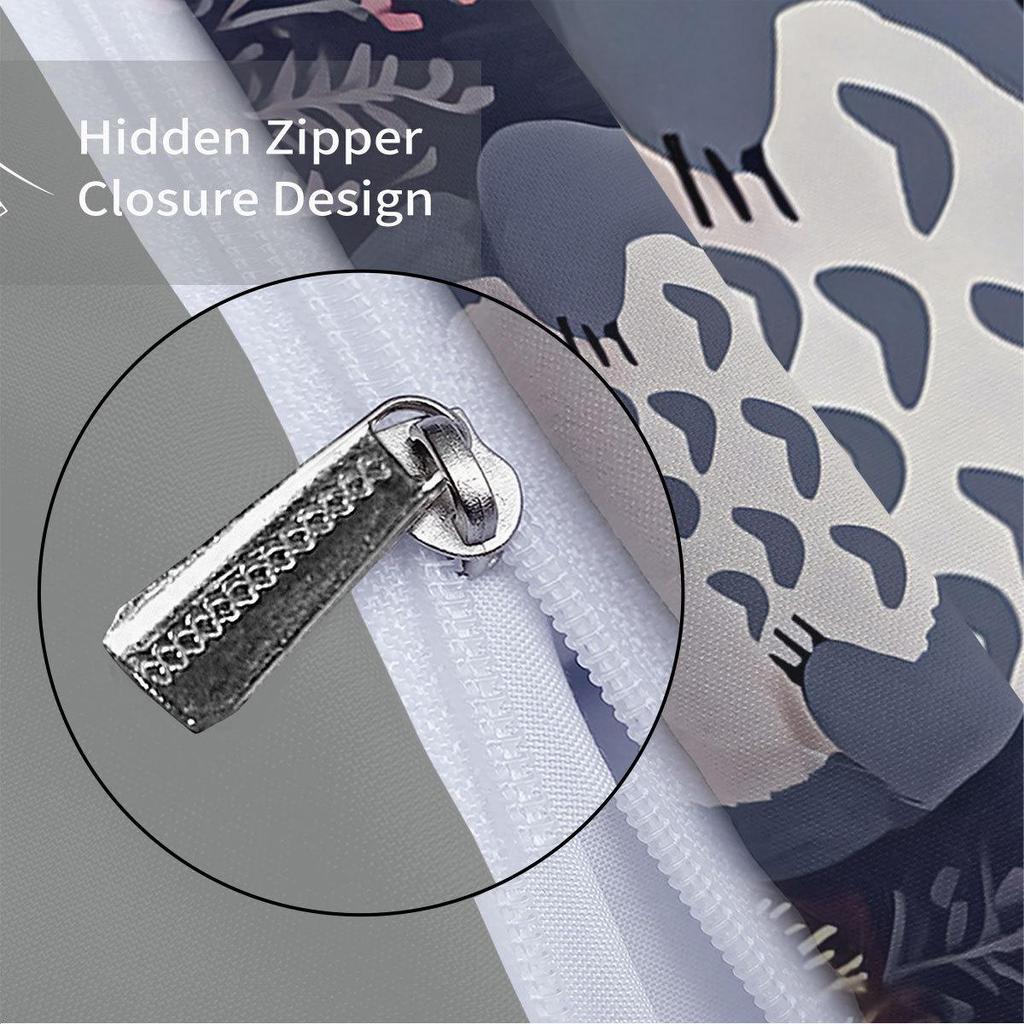 Three-Piece Totoro Series Down Duvet Cover Set with Digital Printing