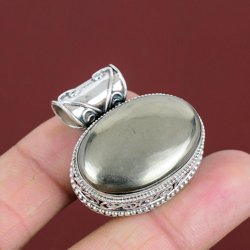 Pyrite Pendant Handmade Gemstone Jewelry 925 Sterling Silver Pendant Vintage Pendant Decent Jewelry Latest Design Pendant Anniversary Gifts