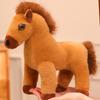 Pony Figure 2026 Horse Year Mascot PP Cotton Filled Detailed Horse Ornament Brown Foal Doll Sculpture Desktop Bedside Car Decor