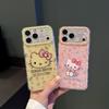 Ins Fine Hole Imd Floral Kt Cat Suitable for Iphone17promax/15pro Mobile Phone Case Cute 14/15