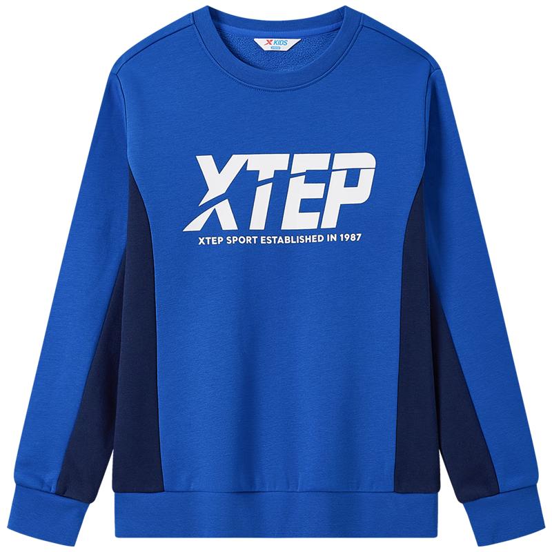 XTEP Kids Color Block Fleece Sweatshirt 170