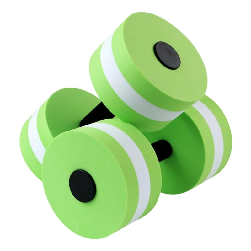 2Pcs Highly Density EVA Foam Dumbbell Aquatic Exercise Dumbells Fitness Barbells Water Fitness Exercises Equipment