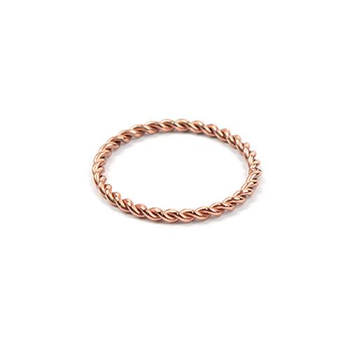 Glory_Arden Surgical Steel Rose Gold Twisted Ring / Gbsr-029