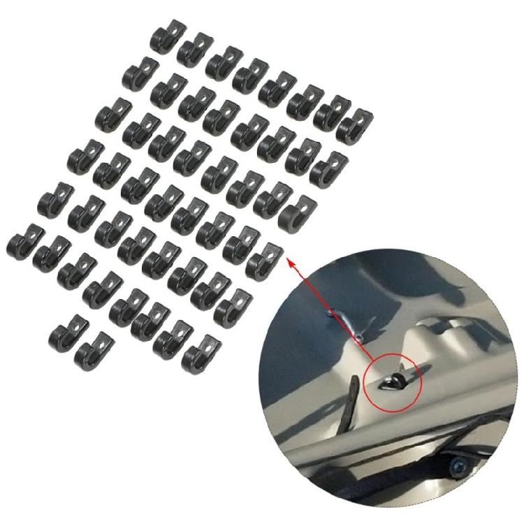 50Pcs Kayak Bungee  Hook Tie Down Hook Kayak Attachments J  Hook for Kayaks Canoes Rowing Boats Easy To Install