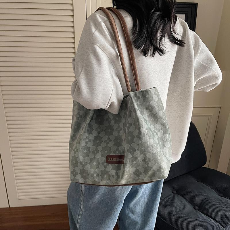 Print Student Shoulder Class Bag Women's Large Capacity Tote Bag