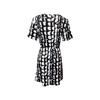 Women's Striped Shirt Dress Ruffle Half Sleeve Button Front Smock Short Dresses