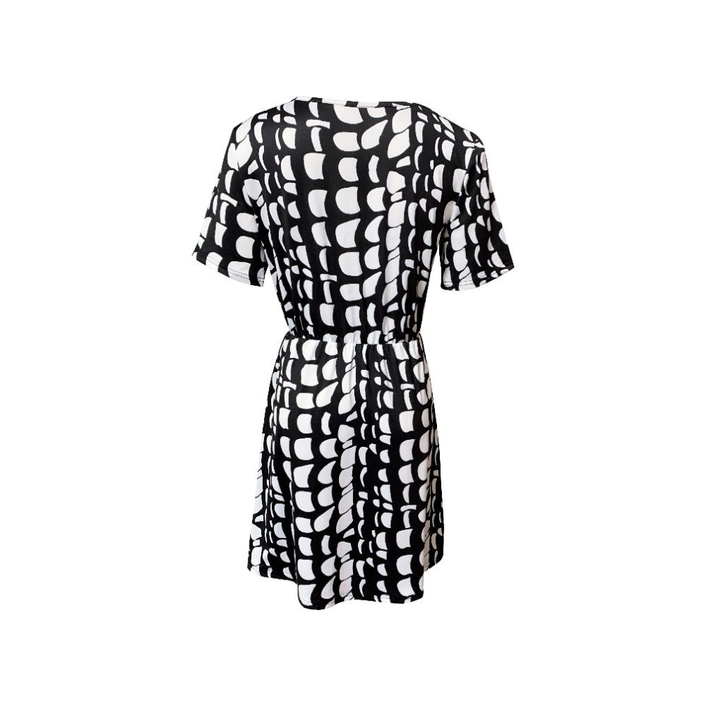 Women's Striped Shirt Dress Ruffle Half Sleeve Button Front Smock Short Dresses
