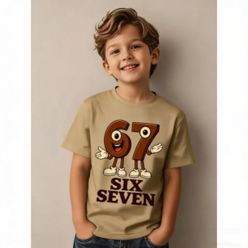 Summer 67 Six Seven Print Men's T-Shirts Fashion Street Short-Sleeve Outdoor Casual Tops for Men's and Women's Tees Top