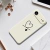 For iPhone 17 Air Case Black Love Pattern Printing Straight Edge TPU Phone Back Cover