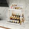 Kitchen Condiment Organizer Cabinet Dustproof Multipurpose with Door Solid Spice Holder Cupboard for
