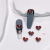 Heart Chain Tassel Alloy Nail Art Jewelry Stickers with Zircon Accents