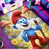 Blue Smurfs Print Rug, Washable Floor Carpet, For Entryway Dorm Laundry Room Office Study, Home Decor Birthday Christmas Gift