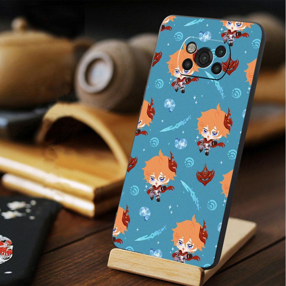 For Xiaomi Poco X4 F4 Gt M4 Pro 5g M3 9t 11t Mi 11 Lite 10t X3 Nfc F3 Note 10 Phone Case Anime Genshin Impact Capa Black