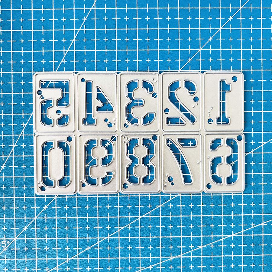 

Металлические режущие штампы для цифрового декора для карточек с цифрами, для скрапбукинга, тиснения, трафарет, бумажное ремесло, шаблон для альбома dies серебряный