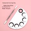Stainless Steel 5-Well Semi-Circular Makeup Mixing Palette for Artists