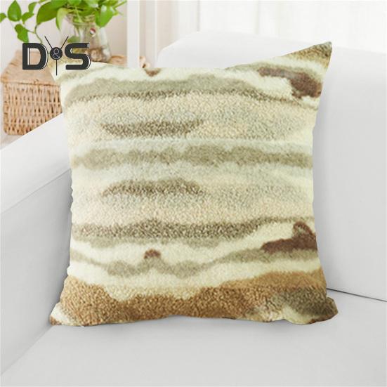 Fronha de Almofada Texturizada Fecho de Zíper Oculto Fronha de Almofada de Pelúcia Fronha de Almofada para Decoração de Sofá de Sala de Estar Quarto