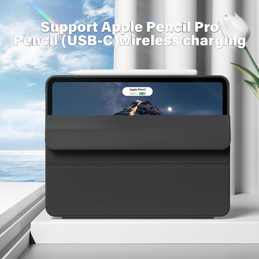 Case for IPad Pro 11 2022/2021/2020/2018 (4th/3rd/2nd/1st Generation) Magnetic Flip Stand Smart Cover Soft Silicone Back Shell