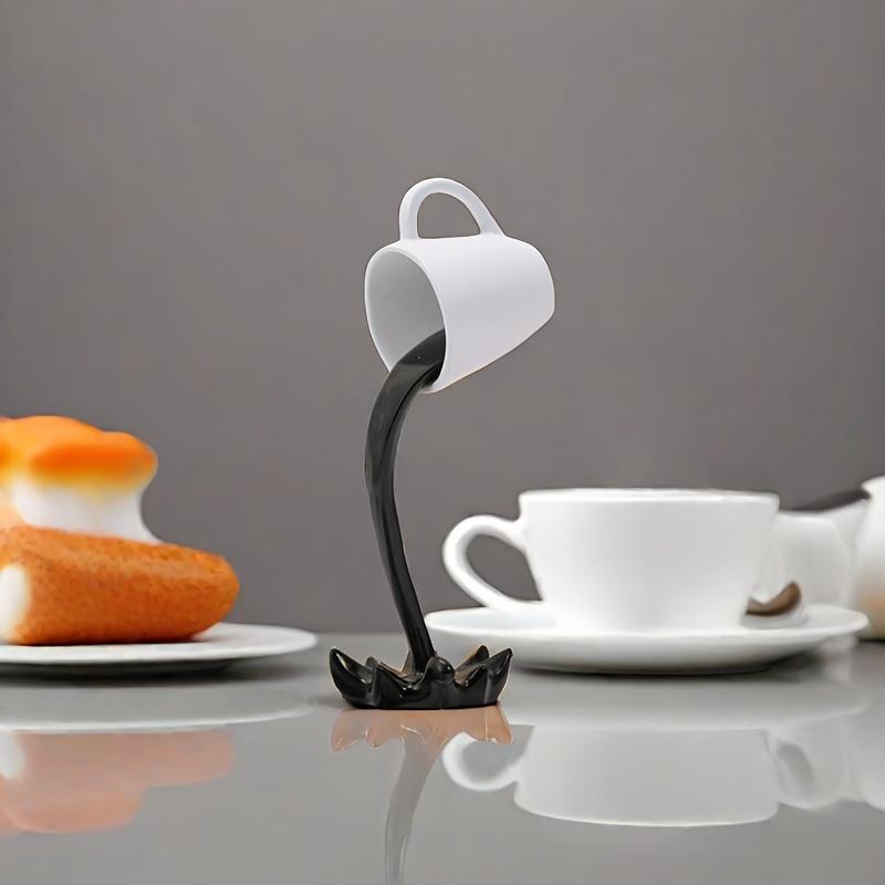 1 ud. Decoración Creativa de Taza de Café Flotante Invertida de Resina - Adecuado para Efecto de Desbordamiento de Agua