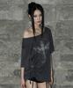 Aejeuyua Kitsch Eyelet Oversized T-Shirt Charcoal