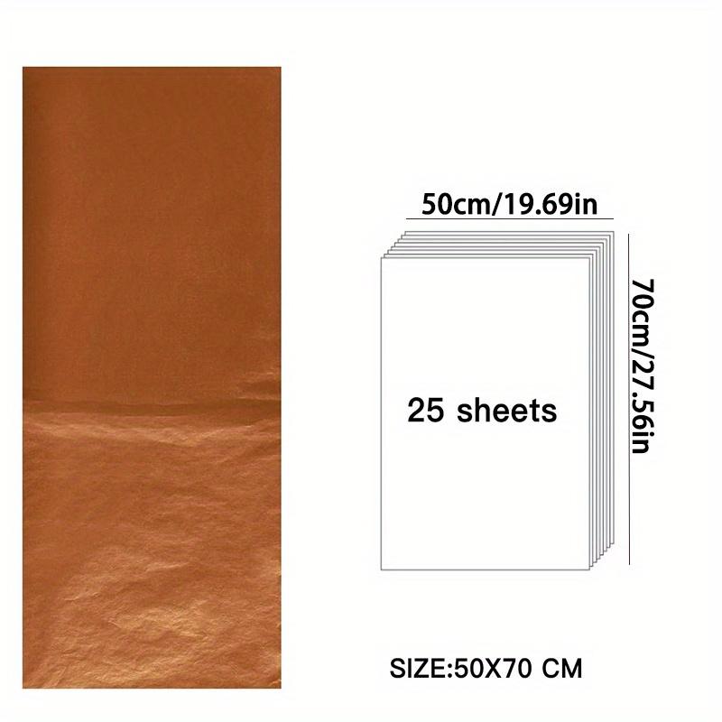 25 Sheets Gift Wrapping Tissue Paper - Rose Golden Tissue Paper for DIY Crafts, Pack Bags