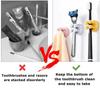 4Pcs Silicone Toothbrush Holders Hook Waterproof Self Adhesive Wall Mounted Single Hook for Hanging Key Plug Holder