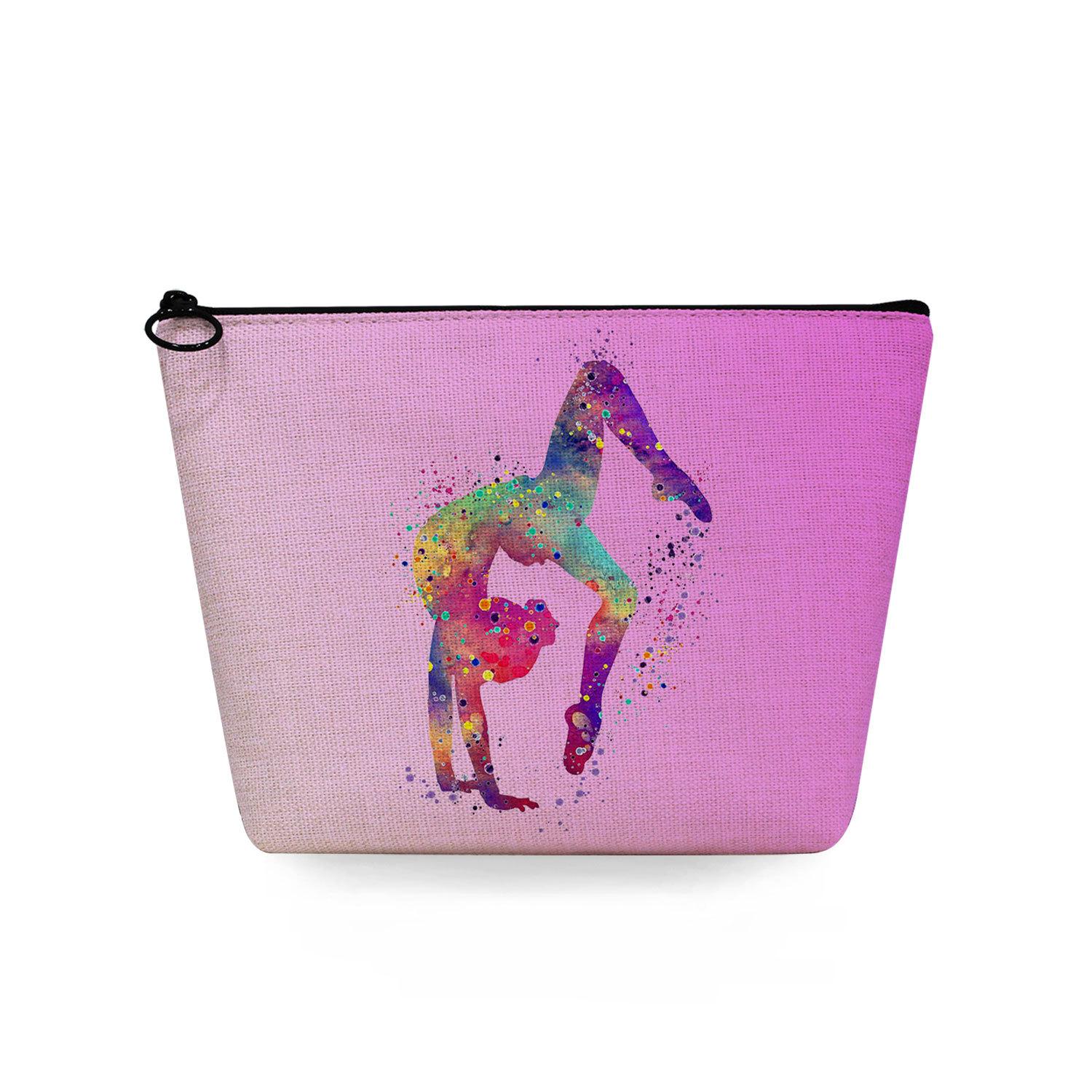 

Women Gymnastics Print Cosmetic Bag Toiletries Organize Travel Storage Case 6356 KTB