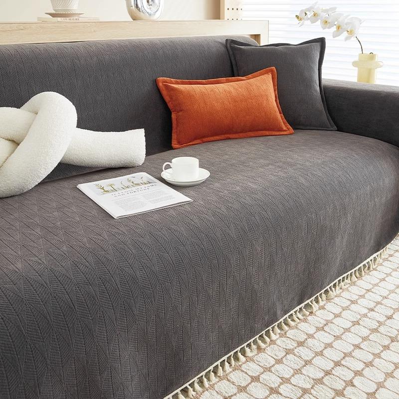 

Полотенце для дивана из синели, универсальное четырехсезонное одеяло с полным выпуском Gaisha, простой чехол для дивана, однотонное одеяло для диванной подушки 180*130cm