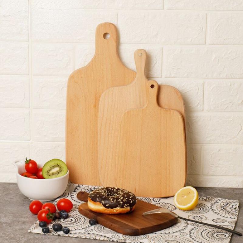 Buy Beech Cutting Board Kitchen Wooden Chopping Board Hangable Non-slip ...
