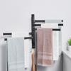 180° Rotatable Towel Holder Space Aluminum Shower Room Towel Hanger Multifunctional Storage Organizer For Bathroom Accessories
