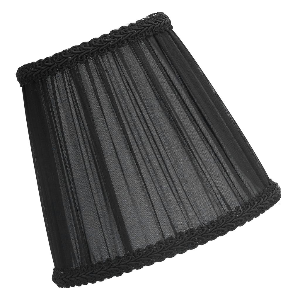 3PCS E14 ClipOn Cloth Lamp Shade Modern Fabric Lampshade Table Light Cover for Candle Chandelier(Black )