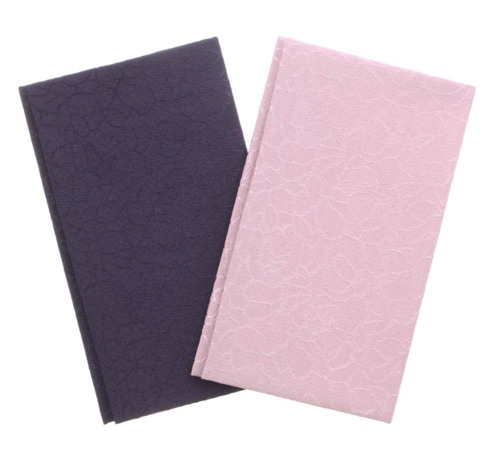 Taiko Sangyo Chirimen Silk Fukusa (Crepe Silk Wrapping Cloth) Soft, Gold Envelope Fukusa (Kinpaku Fukusa) Set for Celebrations and Condolences, Made