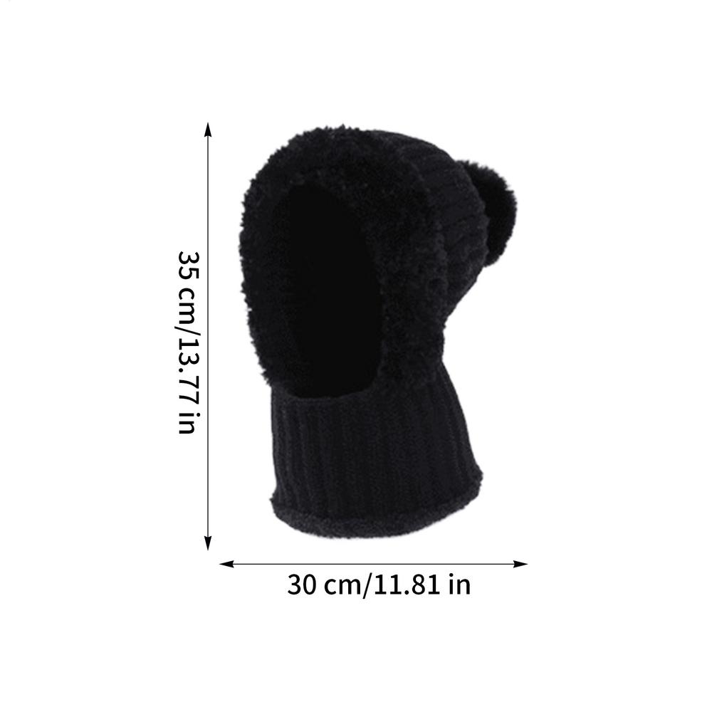 Winter Thermal Hat Soft Beanie with Neck Gaiter Polar Fleece Lining Knit Warm Hat with Ear Flaps for Cold Weather Autumn Hiking
