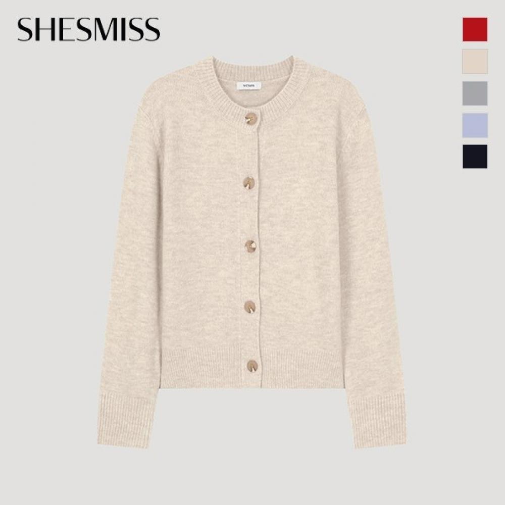 

She S miss круглый вырез воротничок кардиган с пуговицами SSkcdo42520 MELANGE GRAY/55