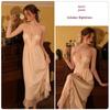 Elegant Satin & Lace Deep V Backless Nightgown and Robe Set J3343
