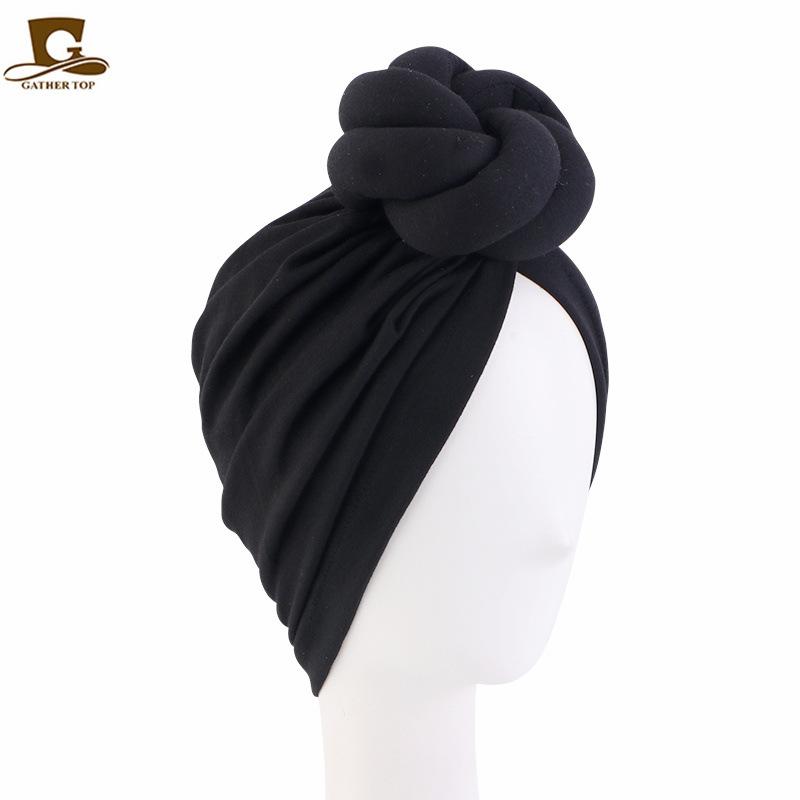 Cotton three-dimensional twist headscarf hat headgear ethnic hat JDTA