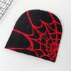 Retro Gothic Spider Web Jacquard Beanie for Women Men Caps Unisex Knitted Warmer Hip Hop Unisex Elastic Knit Hat Skull Cap