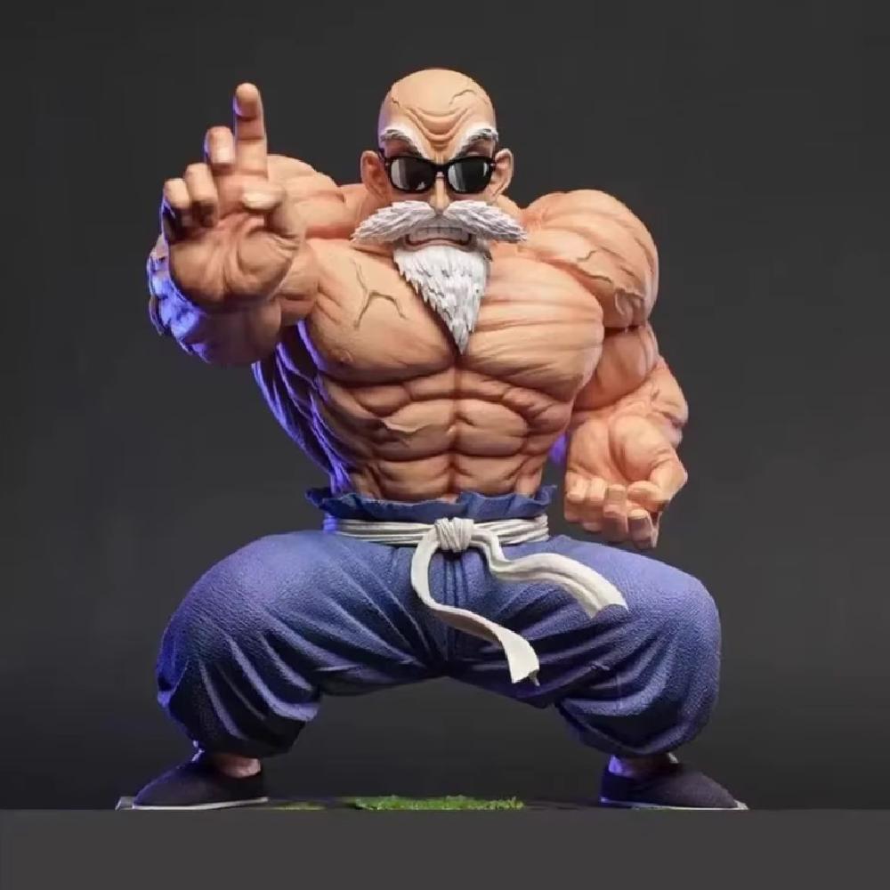 Neue Anime Drachenfigur Meister Roshi Actionfigur Muskelaufbau Form Spielzeug Geschenke PVC Modell Sammlerstück Ornament