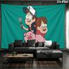Gravity Falls Wall tapestry, aesthetic printed fabric blanket, suitable for bedroom, living room, and home decor.