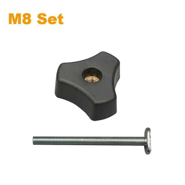 Woodworking T Track Slider M8 T Screw M8 Nut Saw Table Acting Hold Down Clamp for T-Slot T-Track Woodworking DIY Tools